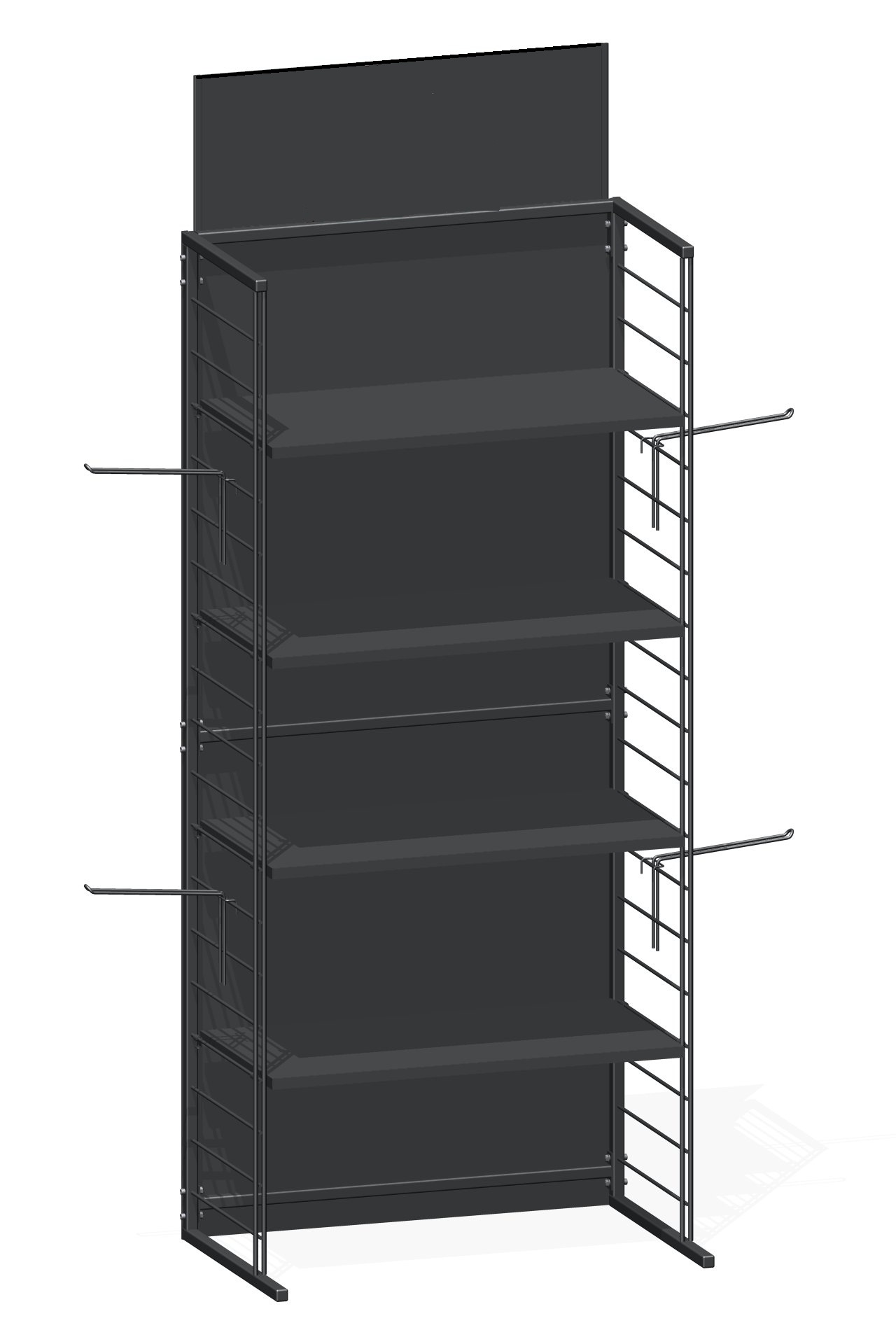 Metallregal mit Holzetagen